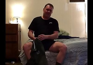 Dad/mature spy cam undressing after work-stroking big cock-adam longrod