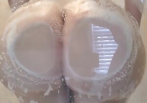 Perverted son fucks his undertaking moms big dirty ass in be imparted to murder shower