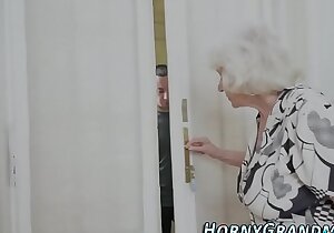 Blurred granny jizz mouthed
