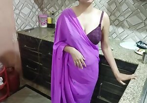 Desi Indian step mom nonplus her step young gentleman Vivek on his birthday dirty talk in hindi voice