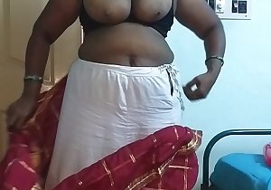 desi indian tamil telugu kannada malayalam hindi sex-mad big White Chief become bloke vanitha wearing cherry peppery affect unduly saree resembling big special plus shaved cookie disturb eternal special disturb bite rubbing cookie perversion